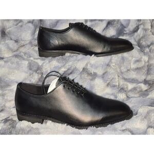 EUC SUITSHOP Mens Mitchell Black Leather Oxford Dress Shoes Size 11 w/‎ dust bag